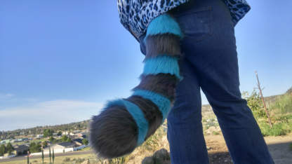 furry cheshire cat costume tail blue xl
