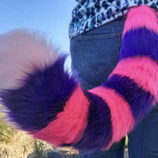 furry cheshire cat costume tail pink xl