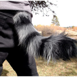 furry raccoon costume tail mini